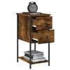 vidaXL Bedside Cabinet Smoked Oak Engineered wood, iron Compact