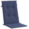 vidaXL Highback Chair Cushion Set of 6 Navy Blue 100% Polyester