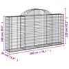 vidaXL Gabion Basket Set of 20 Silver Galvanized Iron Large Durable