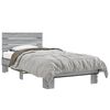 vidaXL Bed Frame Gray Sonoma Engineered Wood, Metal, Plywood Small Single