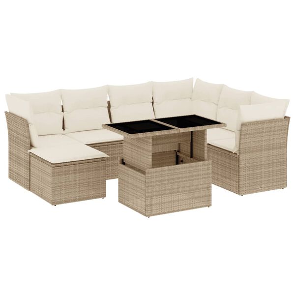 vidaXL Garden Sofa Set Beige