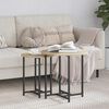 vidaXL Side Table Set 2 pcs Sonoma Oak and Black