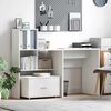 vidaXL Desk with Drawer White 51.77 x 19.69 x 41.93 in Engineered Wood
