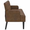 vidaXL Bench Brown Faux suede leather (100% polyester) Medium Bench
