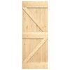 vidaXL Sliding Door with Hardware Set 27.6x82.7" Solid Wood Pine