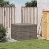 vidaXL Garden Storage Box Grey PE rattan, Powder-coated steel Medium