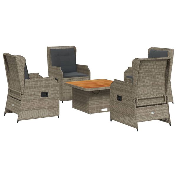 vidaXL Garden Lounge Set Grey and Brown