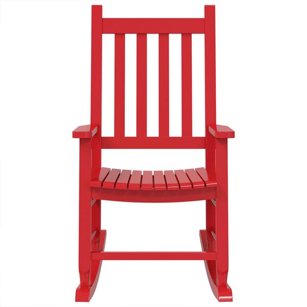 vidaXL Rocking Chair Red Poplar wood Small Durable Rocking Chair