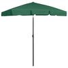 vidaXL Beach Parasol Green Polyester 70.9 x 47.2 in Tiltable