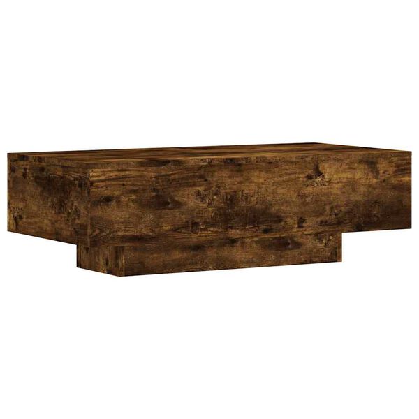 vidaXL Coffee Table Smoked Oak Engineered wood Medium Durable
