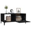 vidaXL Coffee Table Black Engineered wood, Iron 35.4 x 19.7 x 15.7 in