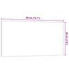 vidaXL Wall-mounted Magnetic Board White 15.7"x7.9" Tempered Glass