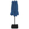 vidaXL Garden Parasol Azure Blue, Dark Grey Polyester, Powder-Coated Iron