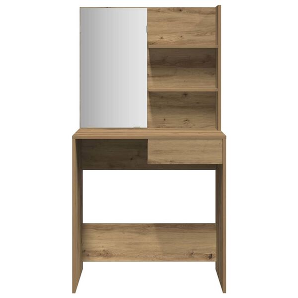 vidaXL Dressing Table Artisan oak Engineered wood, glass