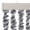 vidaXL Fly Curtain Grey and Black and White 39.4x90.6" Chenille