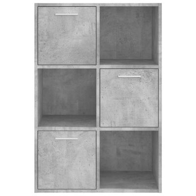 vidaXL Storage Cabinet Concrete Gray 23.6"x11.6"x35.4" Engineered Wood