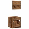 vidaXL Bathroom Furniture Set Old Wood Engineered Wood, Glass Standard
