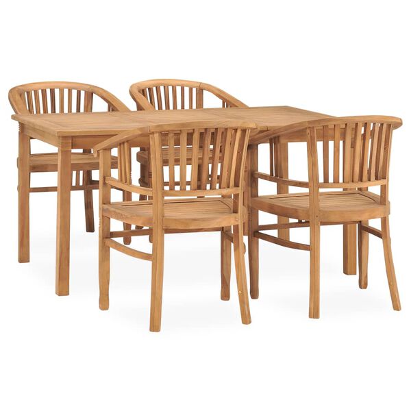 vidaXL Garden Dining Set Natural Teak