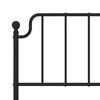 vidaXL Bed Frame Black Powder-coated steel Double Bed Frame