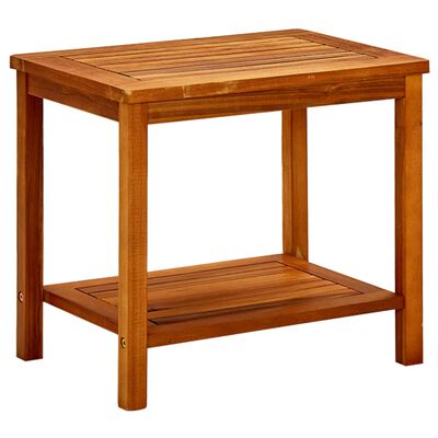vidaXL Coffee Table 19.6"x13.7"x17.7" Solid Acacia Wood