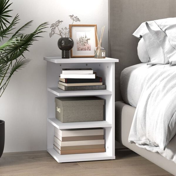 vidaXL Side Cabinet White Engineered wood 13.8 x 13.8 x 21.7 in