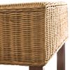 vidaXL Dining Chair Set of 2 Brown Solid mango wood and genuine rattan