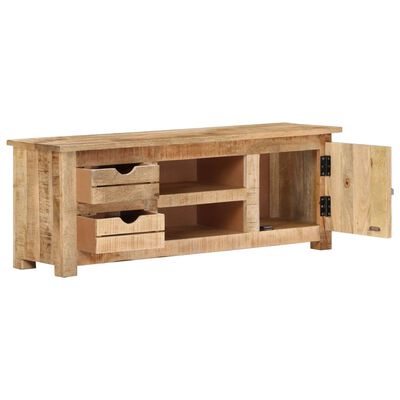 vidaXL TV Cabinet 43.3"x11.8"x15.7" Rough Mango Wood