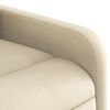 vidaXL Massage Recliner Chair Cream Fabric (100% polyester), metal, plywood