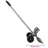 vidaXL Snow Shovel Black and silver Powder-coated steel Medium