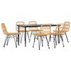 vidaXL Garden Dining Set Seats Many Garden Dining Set Rectangular Modern