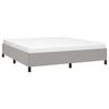 vidaXL Bed Frame Light Gray 100% polyester fabric, plywood, engineered wood