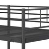vidaXL Bunk Bed Black Steel, Mesh Fabric 39.4 x 74.8 in mattress size