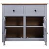vidaXL Sideboard Grey and natural wood Solid pine wood Large