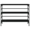 vidaXL Console Table Black Engineered wood and metal Narrow