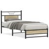 vidaXL Bed Frame Sonoma oak Engineered wood and steel Small Single