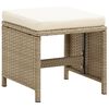 vidaXL Garden Stool Set of 4 Beige