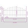 vidaXL Garden Fence Grey 170 x 140 cm Powder-Coated Steel