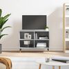vidaXL TV Cabinet Concrete Grey Engineered Wood, Iron Medium TV Cabinet