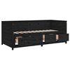 vidaXL Day Bed Black Solid Pine Wood