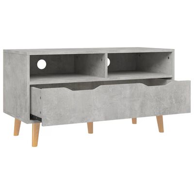vidaXL TV Cabinet Concrete Gray 35.4"x15.7"x19.1" Engineered Wood