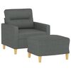 vidaXL Sofa Chair With Footstool Dark grey