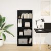 vidaXL Bookcase Black Engineered Wood Standard Bookcase Rectangular