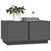 vidaXL Coffee Table Gray Solid pine wood 31.5 x 19.7 x 15.7 in