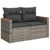 vidaXL Garden Sofa Set Grey PE Rattan Medium Modular Garden Sofa Set