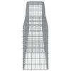 vidaXL Gabion Basket Set of 3 Silver Galvanized Iron