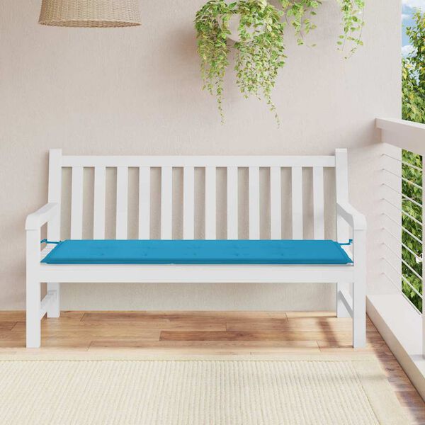 vidaXL Garden Bench Cushion Blue Oxford fabric, Foam fiber