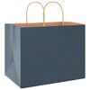 vidaXL Paper Bags 50 pcs with Handles Blue 12.6x8.7x9.4"