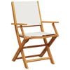 vidaXL Garden Chair Set of 4 Cream white Solid acacia wood Medium