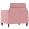 vidaXL Sofa Chair Pink Velvet Single Stylish Look Armchair