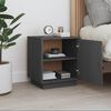 vidaXL Bedside Cabinet Grey Solid pine wood 15.7 in x 13.4 in x 17.7 in